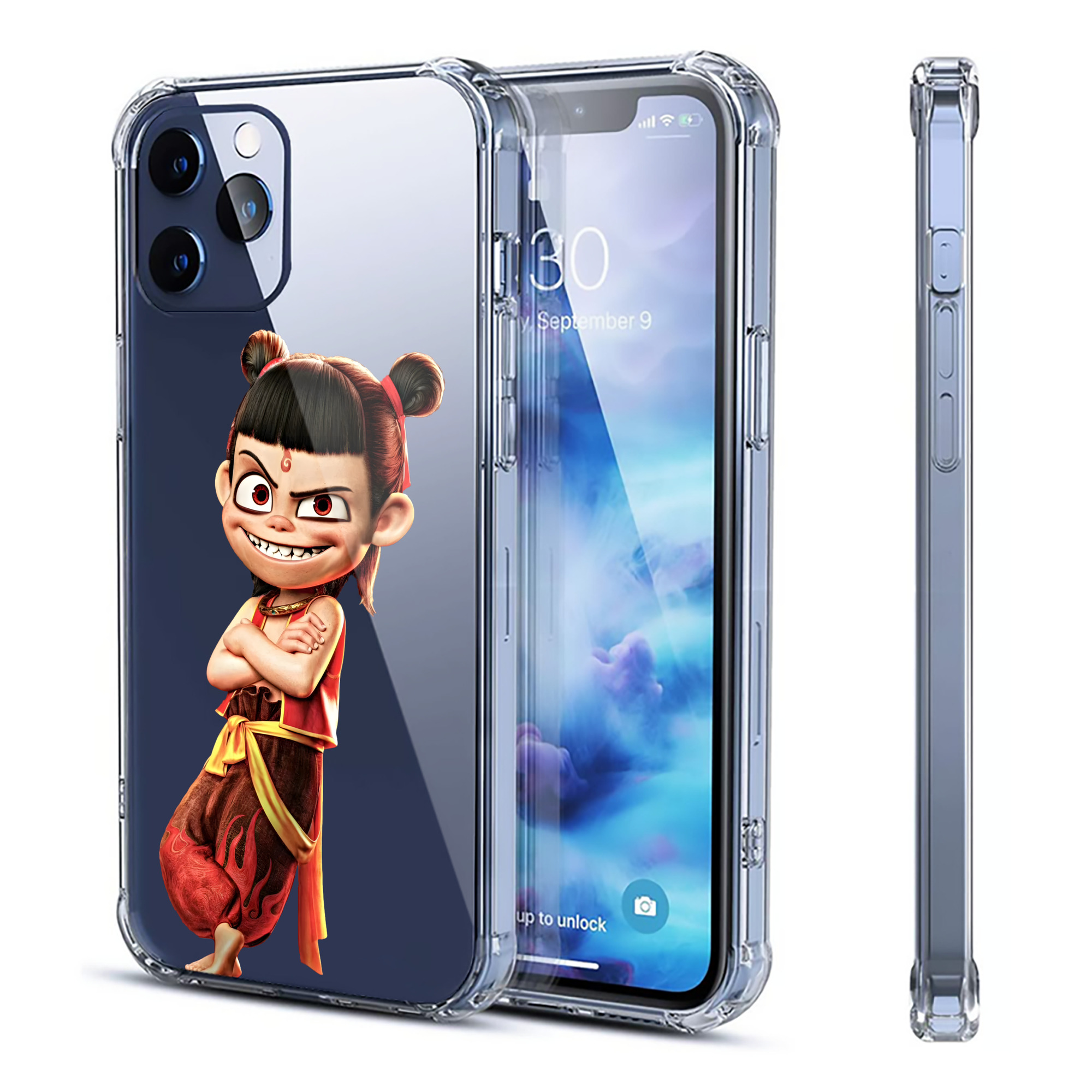 （画像用） Ne Zha 2 ナタ 魔童の大暴れ 【iPhone 12シリーズ対応】透明スマホケース（クリアソフトケース）